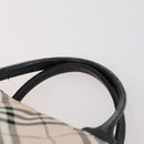 BURBERRY Nova Check Hand Bag Nylon Leather 2 Set Beige Brown Auth 150325-6