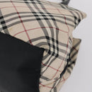 BURBERRY Nova Check Hand Bag Nylon Leather 2 Set Beige Brown Auth 150325-8