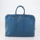LOUIS VUITTON Epi Porte Documents Voyage Bag 2 Set Black Blue LV Auth 150326-11