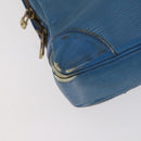 LOUIS VUITTON Epi Porte Documents Voyage Bag 2 Set Black Blue LV Auth 150326-16