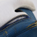 LOUIS VUITTON Epi Porte Documents Voyage Bag 2 Set Black Blue LV Auth 150326-17