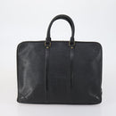 LOUIS VUITTON Epi Porte Documents Voyage Bag 2 Set Black Blue LV Auth 150326-3