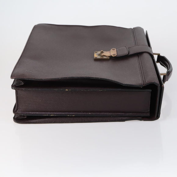 LOUIS VUITTON Taiga Business Bag 2 Set Green Bordeaux LV Auth 150327