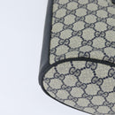 GUCCI GG Supreme Sherry Line Shoulder Bag PVC Navy Gold Auth 150340-15