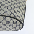 GUCCI GG Supreme Sherry Line Shoulder Bag PVC Navy Gold Auth 150340-16