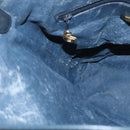 GUCCI GG Supreme Sherry Line Shoulder Bag PVC Navy Gold Auth 150340-19