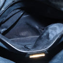 GUCCI GG Supreme Sherry Line Shoulder Bag PVC Navy Gold Auth 150340-11