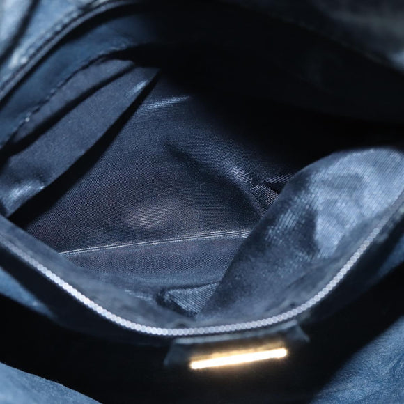 GUCCI GG Supreme Sherry Line Shoulder Bag PVC Navy Gold Auth 150340