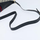 GUCCI GG Supreme Sherry Line Shoulder Bag PVC Navy Gold Auth 150340-7