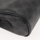 GUCCI GG Supreme Web Sherry Line Bag PVC Black Gold 119 02 088 Auth 150341-16