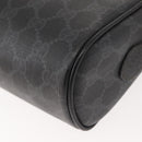 GUCCI GG Supreme Web Sherry Line Bag PVC Black Gold 119 02 088 Auth 150341-17