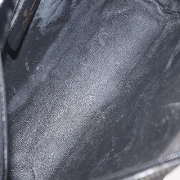 GUCCI GG Supreme Web Sherry Line Bag PVC Black Gold 119 02 088 Auth 150341