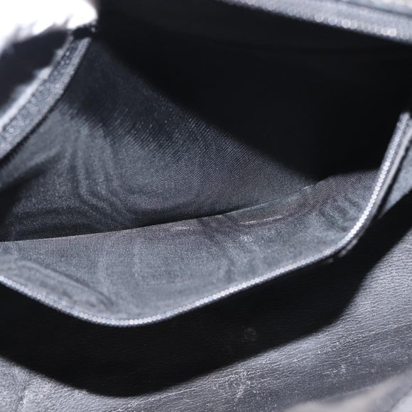 GUCCI GG Supreme Web Sherry Line Bag PVC Black Gold 119 02 088 Auth 150341