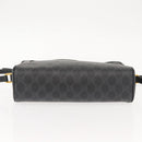 GUCCI GG Supreme Web Sherry Line Bag PVC Black Gold 119 02 088 Auth 150341-5