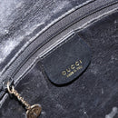 GUCCI Bamboo Hand Bag Leather Black Gold 001 0166 1638 Auth 150344-17
