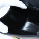 Salvatore Ferragamo Gancini Shoulder Bag Leather Navy Gold Auth 150345-18