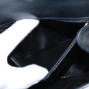 Salvatore Ferragamo Gancini Shoulder Bag Leather Navy Gold Auth 150345-19