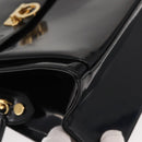 Salvatore Ferragamo Gancini Tote Bag Patent leather Black Gold Auth 150346-9