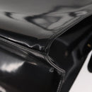 Salvatore Ferragamo Gancini Tote Bag Patent leather Black Gold Auth 150346-16