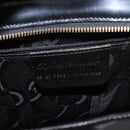 Salvatore Ferragamo Gancini Tote Bag Patent leather Black Gold Auth 150346-12