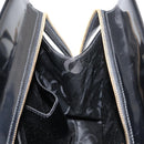 Salvatore Ferragamo Gancini Tote Bag Patent leather Black Gold Auth 150346-19