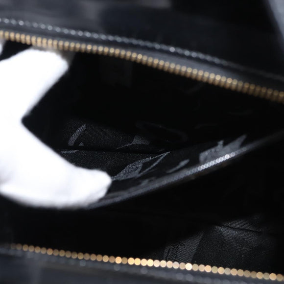 Salvatore Ferragamo Gancini Tote Bag Patent leather Black Gold Auth 150346