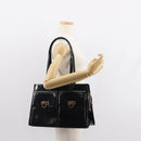 Salvatore Ferragamo Gancini Tote Bag Patent leather Black Gold Auth 150346-21