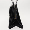 Salvatore Ferragamo Gancini Tote Bag Patent leather Black Gold Auth 150346-3