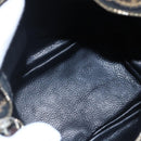 FENDI Zucca Canvas Vanity Hand Bag Black Brown Auth 150348-11