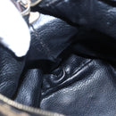 FENDI Zucca Canvas Vanity Hand Bag Black Brown Auth 150348-19