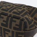 FENDI Zucca Canvas Vanity Hand Bag Black Brown Auth 150348-8