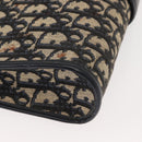 Christian Dior Trotter Canvas Shoulder Bag Navy Gold Auth 150350-9