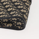 Christian Dior Trotter Canvas Shoulder Bag Navy Gold Auth 150350-15