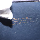 Christian Dior Trotter Canvas Shoulder Bag Navy Gold Auth 150350-11