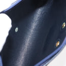 Christian Dior Trotter Canvas Shoulder Bag Navy Gold Auth 150350-12