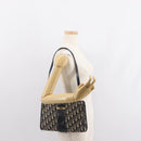 Christian Dior Trotter Canvas Shoulder Bag Navy Gold Auth 150350-20