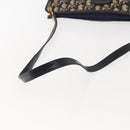 Christian Dior Trotter Canvas Shoulder Bag Navy Gold Auth 150350-7