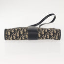 Christian Dior Trotter Canvas Shoulder Bag Navy Gold Auth 150350-5