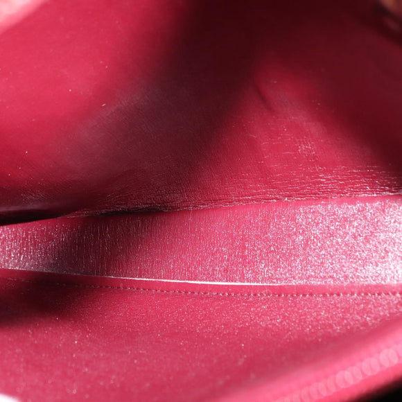 Christian Dior Trotter Canvas Hand Bag Red Gold Auth 150351