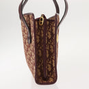 Christian Dior Trotter Canvas Hand Bag Red Gold Auth 150351-5