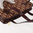 Christian Dior Trotter Canvas Hand Bag Red Gold Auth 150351-6