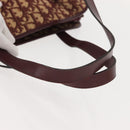 Christian Dior Trotter Canvas Hand Bag Red Gold Auth 150351-7