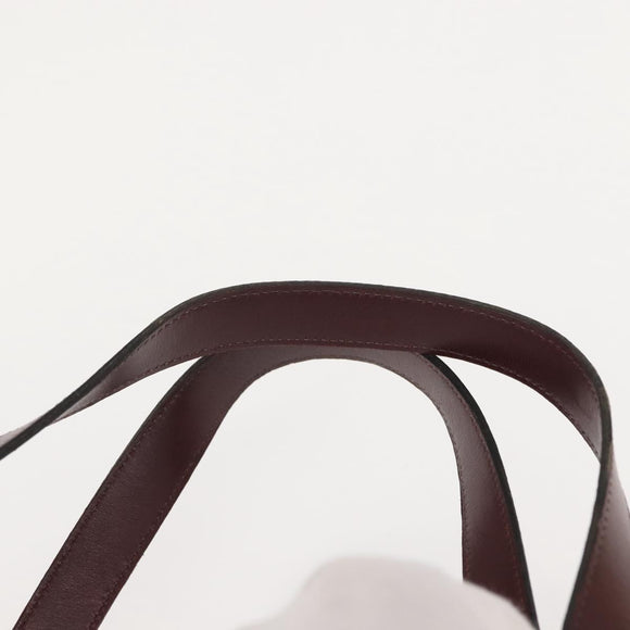 Christian Dior Trotter Canvas Hand Bag Red Gold Auth 150351