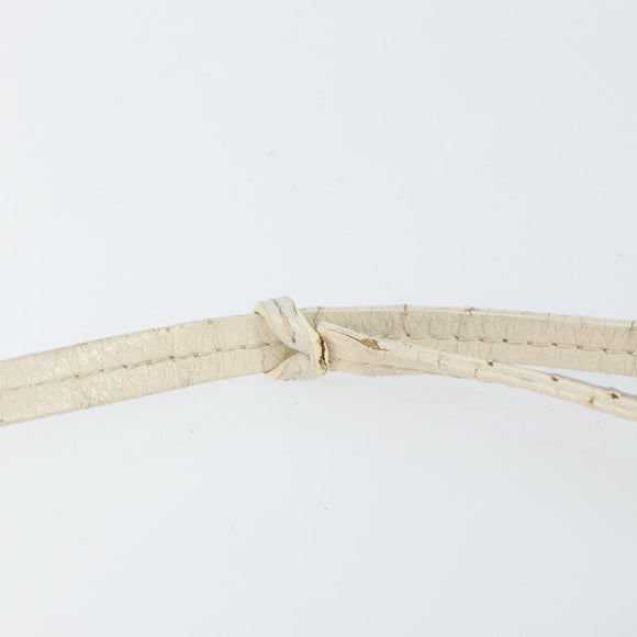 Christian Dior Romantic Trotter Canvas Shoulder Bag PVC White Silver Auth 150352V