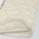 Christian Dior Romantic Trotter Canvas Shoulder Bag PVC White Silver Auth 150352V-16