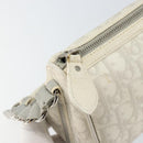 Christian Dior Romantic Trotter Canvas Shoulder Bag PVC White Silver Auth 150352V-10