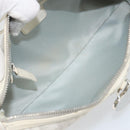 Christian Dior Romantic Trotter Canvas Shoulder Bag PVC White Silver Auth 150352V-11