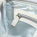 Christian Dior Romantic Trotter Canvas Shoulder Bag PVC White Silver Auth 150352V-23