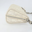 Christian Dior Romantic Trotter Canvas Shoulder Bag PVC White Silver Auth 150352V-3