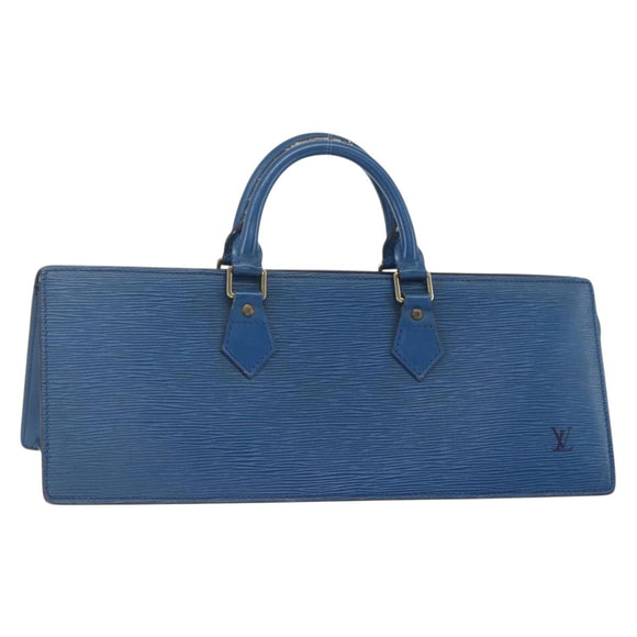 LOUIS VUITTON Epi Sac Triangle Hand Bag Blue M52095 LV Auth 150353